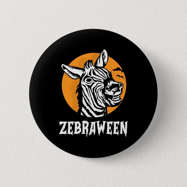 Halloween Zebra Button (Front)