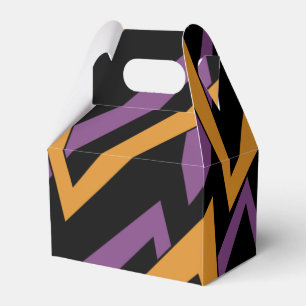 Halloween Zig Zags Orange Purple  Favor Boxes