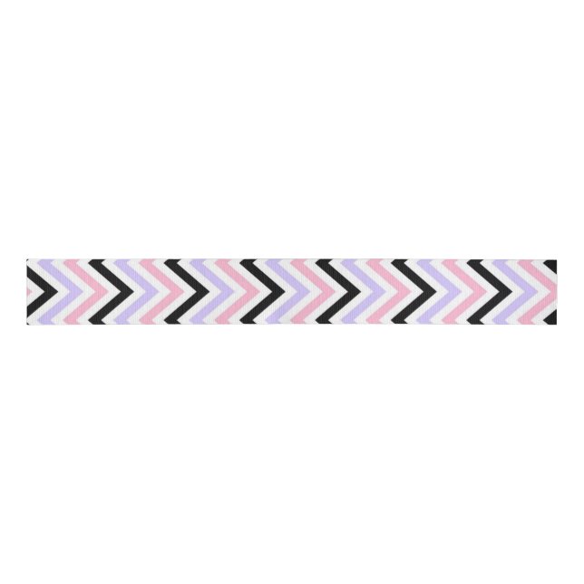 Halloween Zigzag – Bold Seasonal Pattern Grosgrain Ribbon (Front)