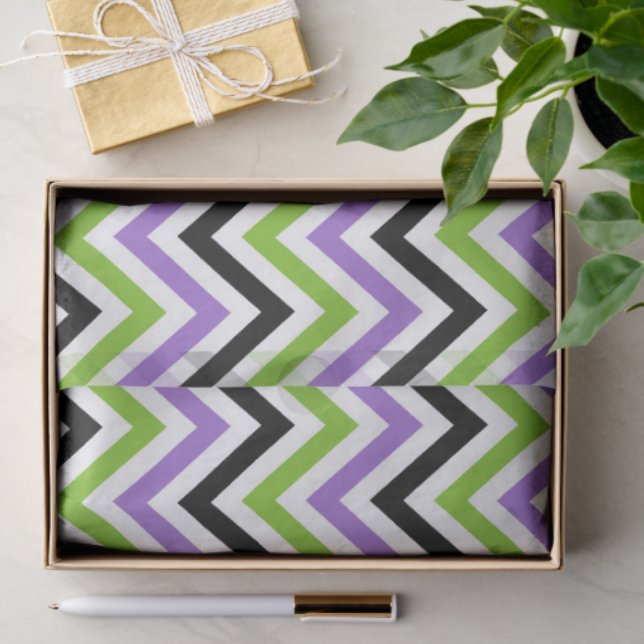 Halloween Zigzag – Bold Seasonal Pattern Tissue Paper (Gift)