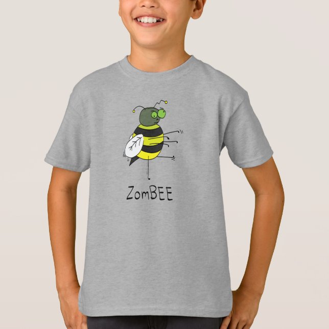 Halloween Zombie Bee Boy's Kid's T-shirt (Front)