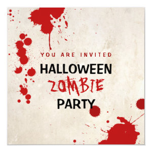 Halloween Zombie Bloodstained Vampire Party Card