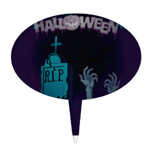 halloween zombie cake topper