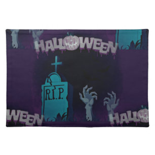 halloween zombie cloth placemat