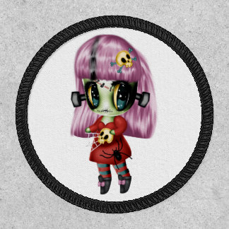 Halloween Zombie Doll Pink Hair Patch