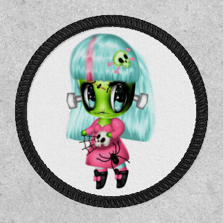 Halloween Zombie Doll Pink & Teal Hair Patch