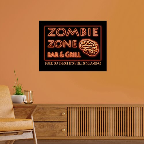Halloween Zombie Food So Fresh Still Screaming Poster