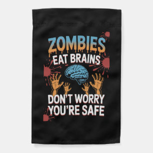 Halloween Zombie Garden Flag