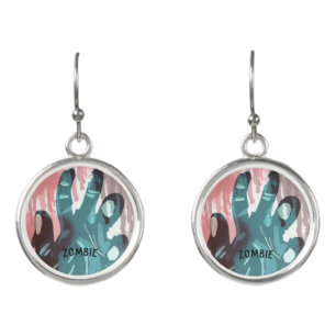 Halloween Zombie Hand Bloody Spooky Earrings