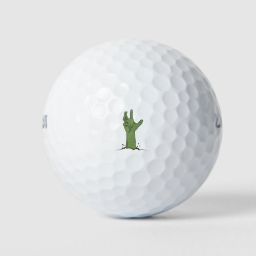 halloween zombie hand golf balls