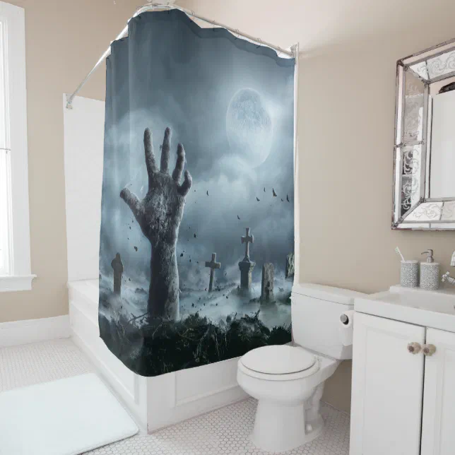 Halloween Zombie Hand Reaching Shower Curtain Zazzle