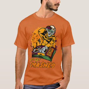 Halloween Zombie Jack O Lantern Dj Party Lets Get T-Shirt