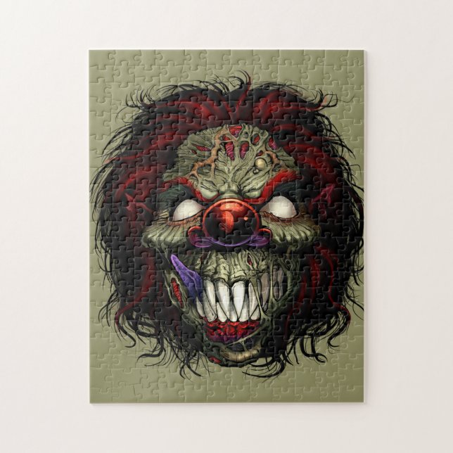 Halloween Zombie Killer Clown Scary Funny Jigsaw Puzzle (Vertical)