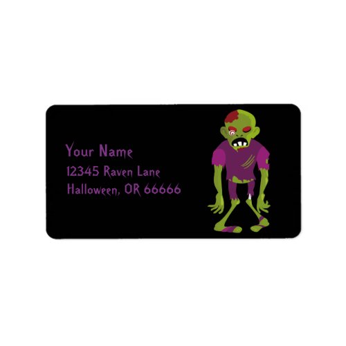 Halloween Zombie Label