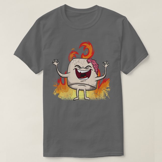 Halloween Zombie Marsh Mellow T-Shirt (Design Front)