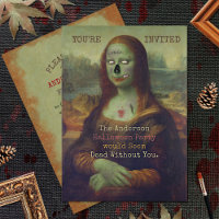 Halloween Zombie Mona Lisa Scary Spooky Party