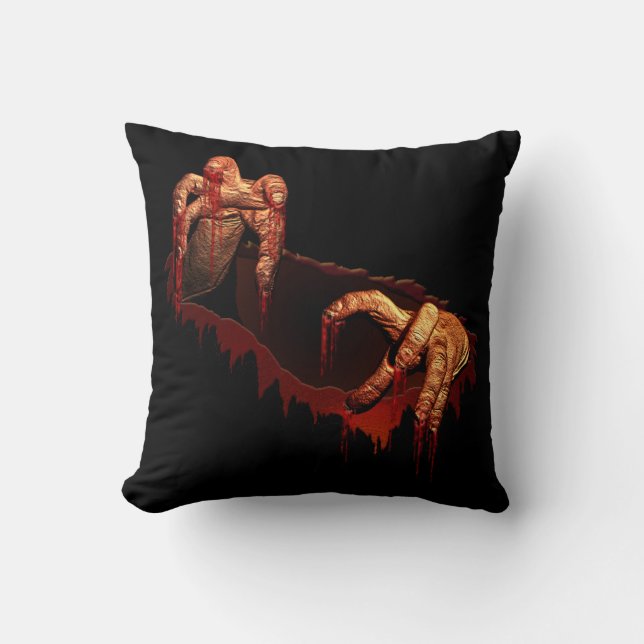 Halloween Zombie Pillow Gory Halloween Decor (Front)