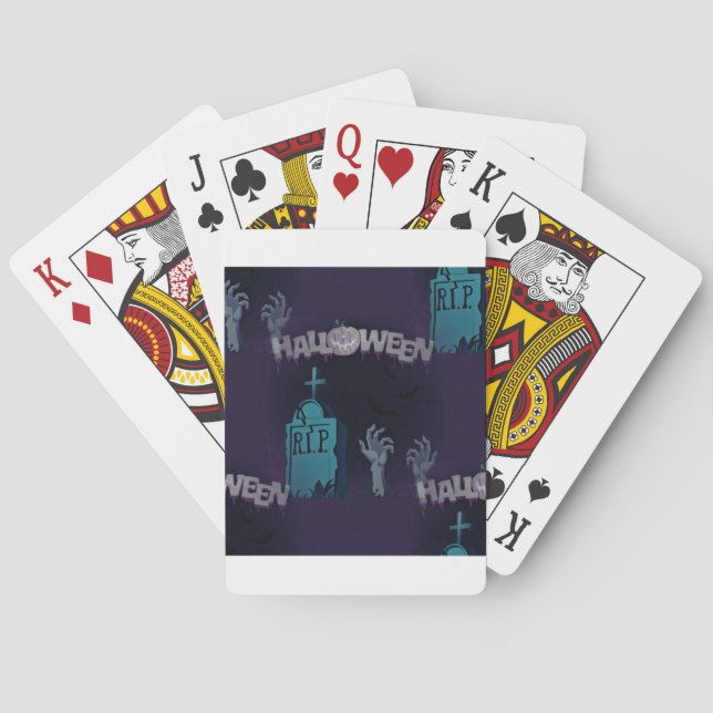 halloween zombie poker cards (Back)