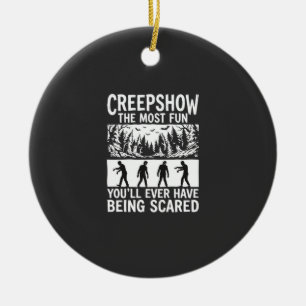 Halloween Zombie Scared Horror Vector Design_1 Ceramic Ornament
