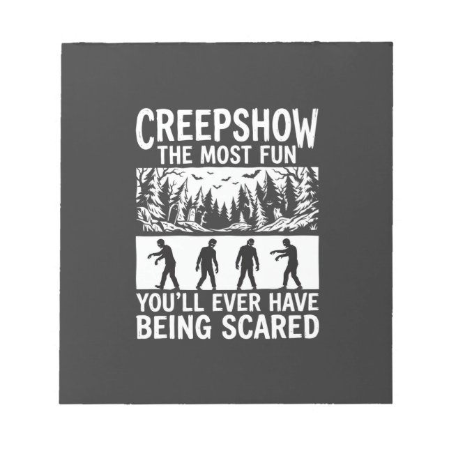 Halloween Zombie Scared Horror Vector Design_1 Notepad (Front)