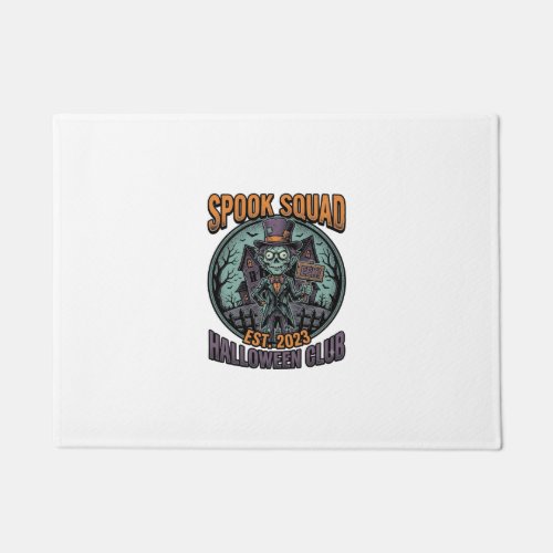 Halloween Zombie Shirt Funny Spook Squad Engraved  Doormat