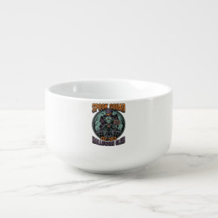 Halloween Zombie Shirt Funny Spook Squad Engraved Soup Mug