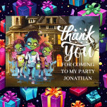 Halloween zombie-themed kids THANK YOU Postcard<br><div class="desc">zombie costumes for kids- we have everything you need to make your little one's party a scream</div>