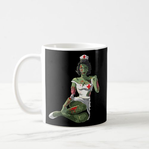 Halloween Zombie Up Nurse Lady Coffee Mug