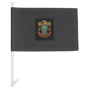 Halloween Zombies Ate My Brain Car Flag