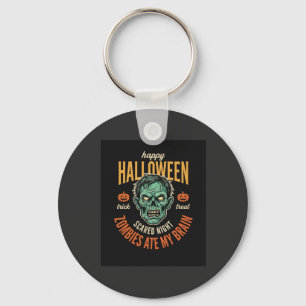 Halloween Zombies Ate My Brain Keychain