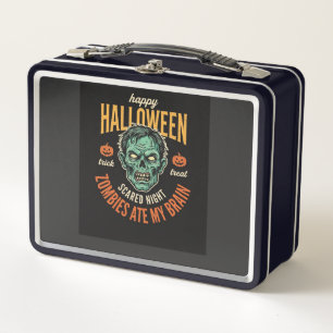 Halloween Zombies Ate My Brain Metal Lunch Box
