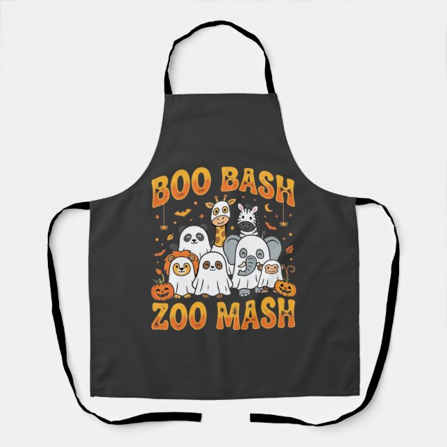 Halloween Zoo Animals Boo Bash Zoo Mash_1 Apron (Front)