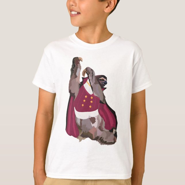 Halloween Zoo Sloth Vampire  T-Shirt (Front)