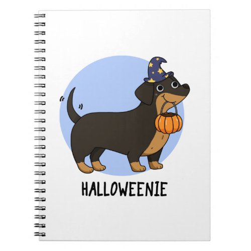 Halloweenie Funny Halloween Sausage Dog Pun Notebook