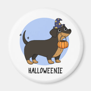 Halloweenie Funny Sausage Dog Pun Magnet