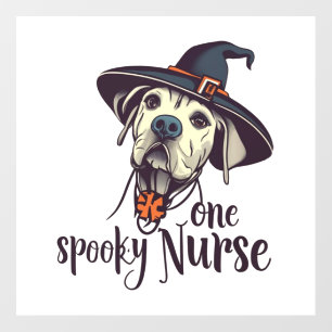 Halloween's Canine Hero One Spooky Nurse Dog   Wall Decal