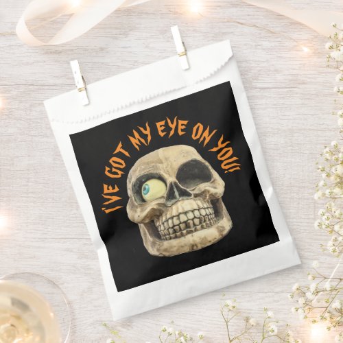 Halloweens skull  favor bag
