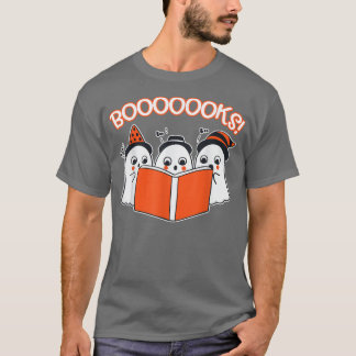 HalloweenT Kids Boys Toddler Cute Ghost Reading Bo T-Shirt