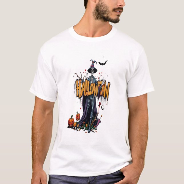 halloweentee graffiti art halloween cool T-Shirt (Front)