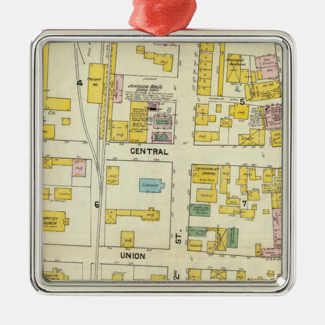 Hallowell, Kennebec County, and Maine 2 Metal Ornament (Front)