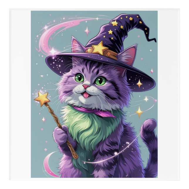 Hallowen Cat Themed Acrylic Print (Front)