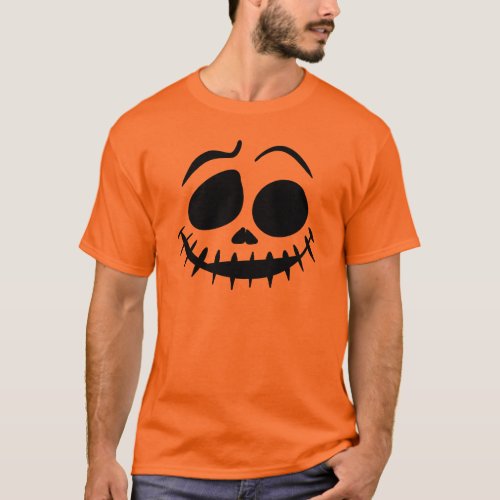 Hallowen Face Pumpkin Eyelashes Costume Funny 2024 T_Shirt
