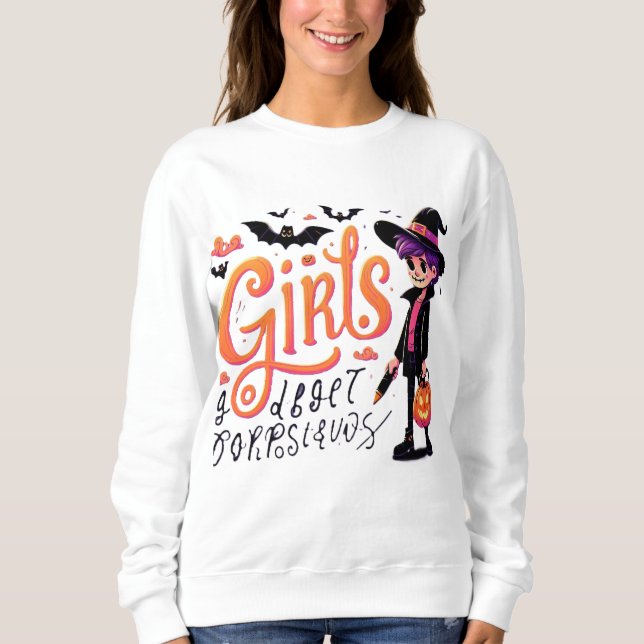 hallowen girl T-Shirt Sweatshirt (Front)