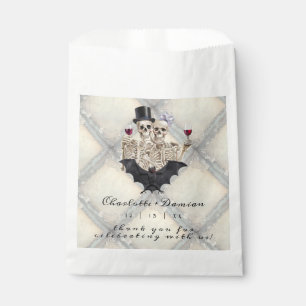 Hallowen Gothic Skulls Tarot The Lovers Wedding Favor Bag