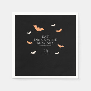 Hallowine Halloween Quote Eat Drink Napkins