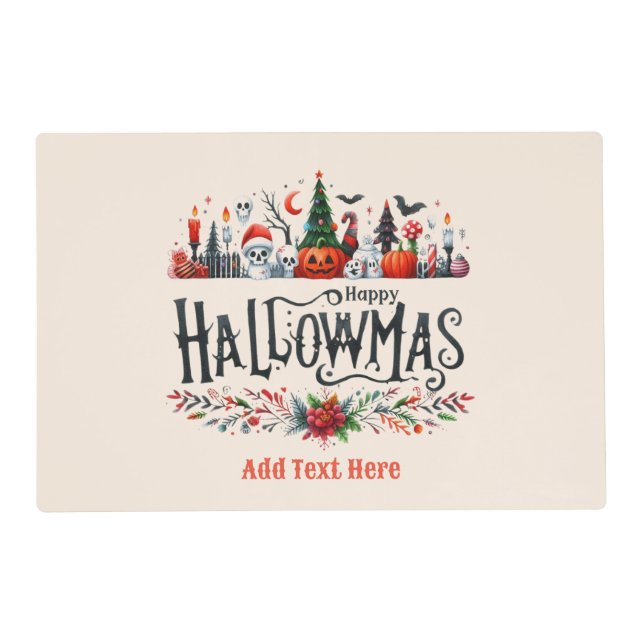 Hallowmas DECOR Halloween Christmas Mashup  Placemat (Front)