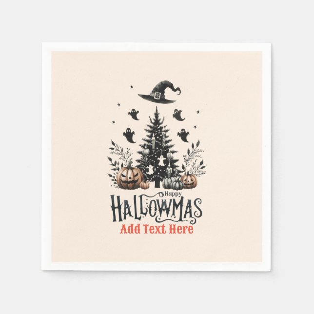 Hallowmas Halloween Christmas Mashup Napkins (Front)