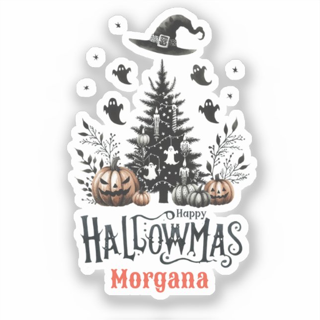Hallowmas Stickers Halloween Christmas Mashup (Front)