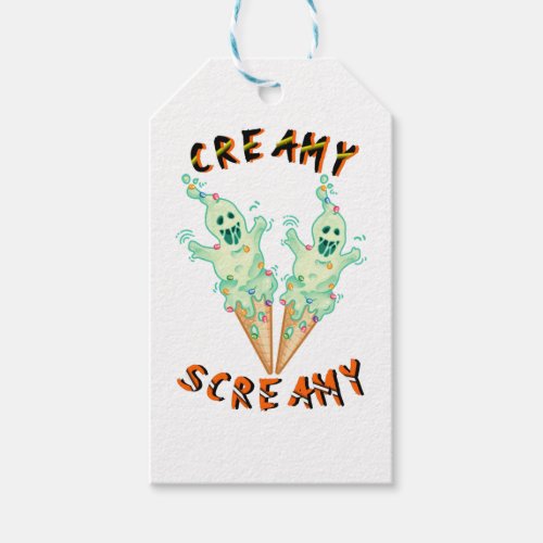Hallows Creamy Screamy Witchy Boo Scary Halloween Gift Tags