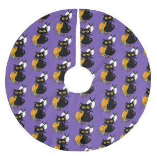 Hallow's Eve Kitty Brushed Polyester Tree Skirt